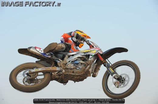 2009-10-04 Franciacorta - Motocross delle Nazioni 0427 Warm up group 1 - Herjan Brakke - Honda 250 NL